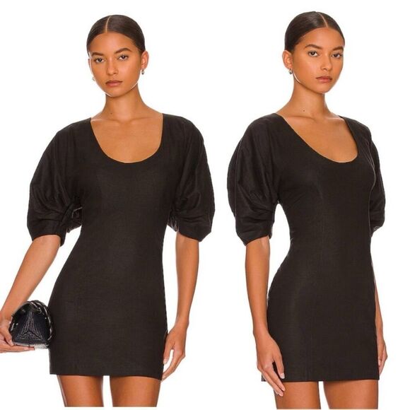 NWT L'Academie Ottilie Mini Black Dress Size S - Picture 1 of 9